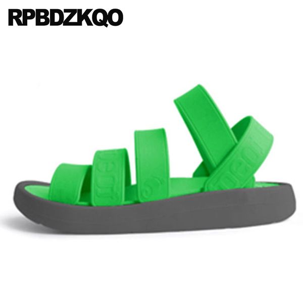 

slippers black sport slides green strap native open toe sneakers shoes roman 2019 rubber men gladiator sandals summer fashion