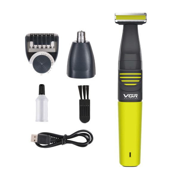 

vgr v-043 electric shaver 2 in 1 small t head beard trim usb charging male and female shaving nose hair trimmer