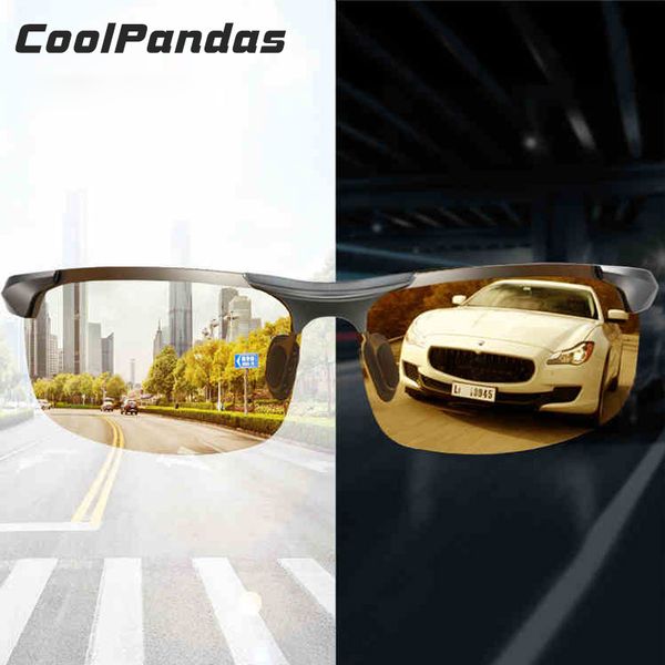

алюминий магний фотохромные солнцезащитные очки поляризованные очки ночного видения мужчины óculos водителя желтый вождения очки gafas-де-зо, White;black