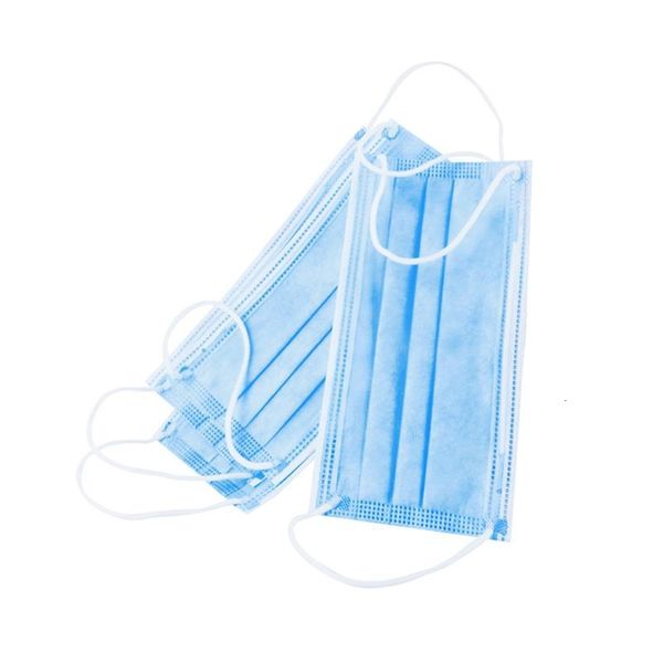 

dhl ship 200 1pcs proof 3 layers dust mouth face masks mask blue with elastic earringsgb3350 hnb4