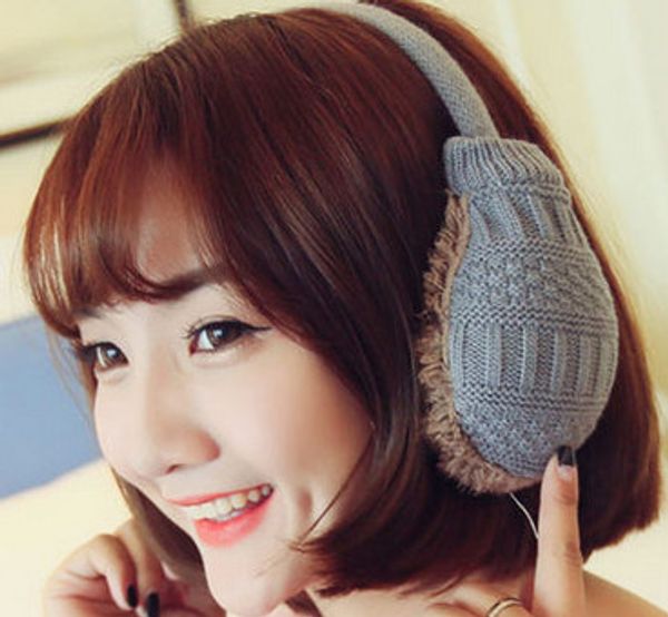 

2018 ear warmers women ladies girl sweet plush fluffy warm fur earmuffs earlap ear cover muffs orejeras winter, Blue;gray
