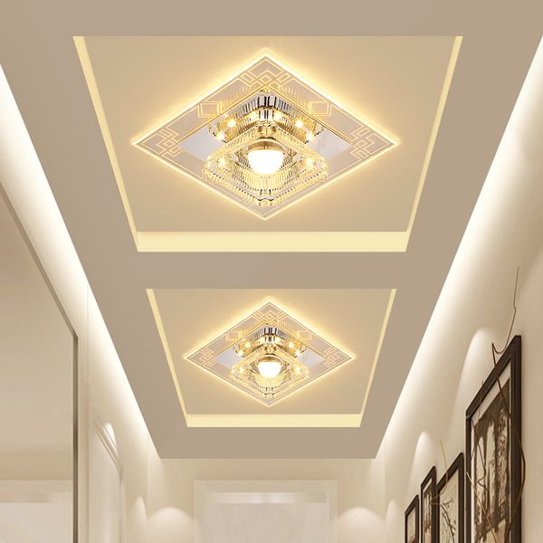 

18см * 18см square led crystal потолочное освещение подъездом aisle лампы современный минималистский коридор потолочный светильник гостиная