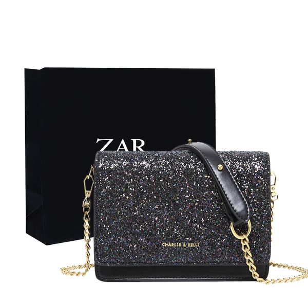 

женская сумка 2019 новая цепная сумка классический орган диагональное плечо блестками женские