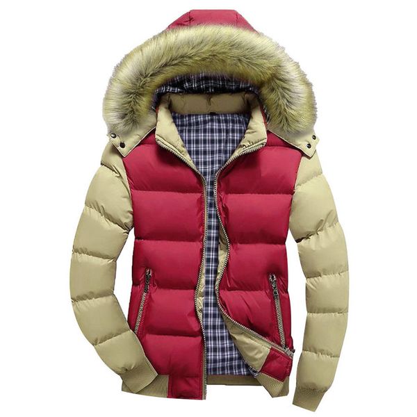 

men's coat autumn winter men boys casual warm hooded winter zipper coats outwear jacket blouse mens casual fashion overwear, Black