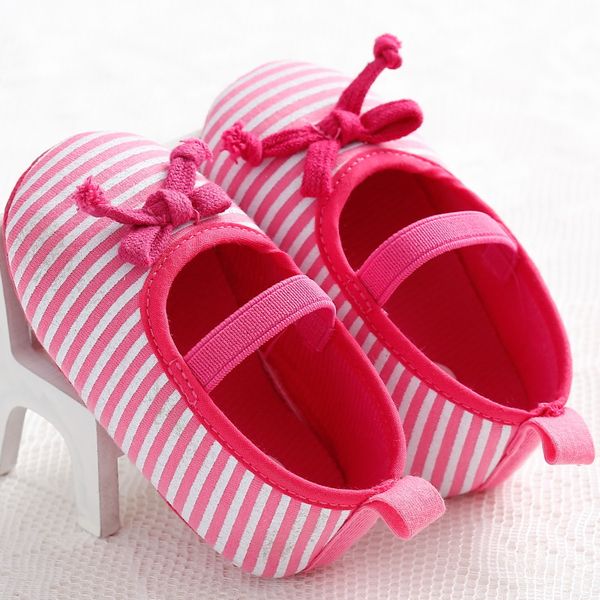 

female baby 0-1 years old striped princess shoes soft bottom baby toddler shoes