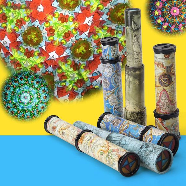 

magic plastic kaleidoscope kids children educational toy fancy colored world baby boys girls toy - random color delivery