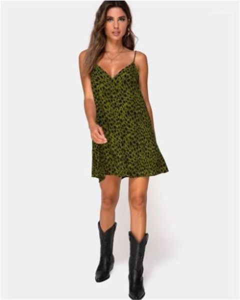 

popular sleeveless short dresses v neck womens clothing leopard printed designer womens dresses sashes, Black;gray