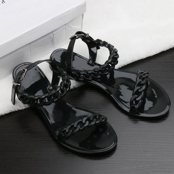 

chain beach shoes candy out sandals europe and the united states i, Black
