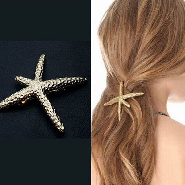 Hot Sale Fashion Women Beach Coral Starfish Hair Clip Barrette