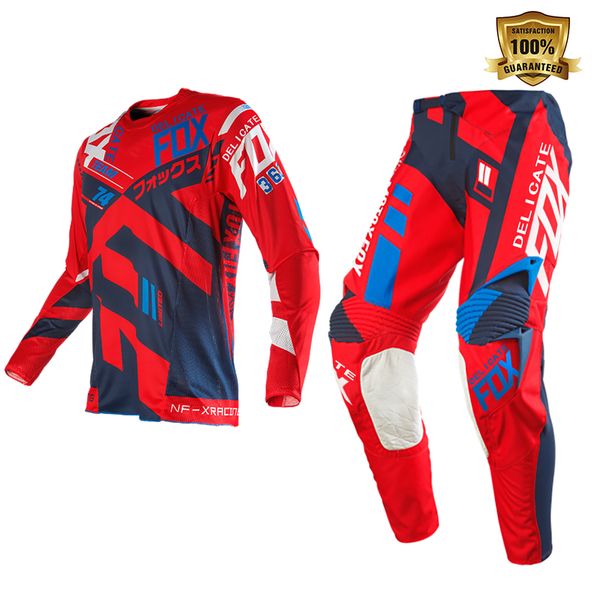 

locomotive bike off road delicate men's 360 divizion gear set motocross suit motorbike red kit