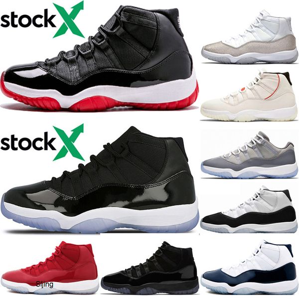 

11 11s concord 45 basketball shoes for men bred platinum tint space jam gym red navy gum midnight navy designer sport mens shoes