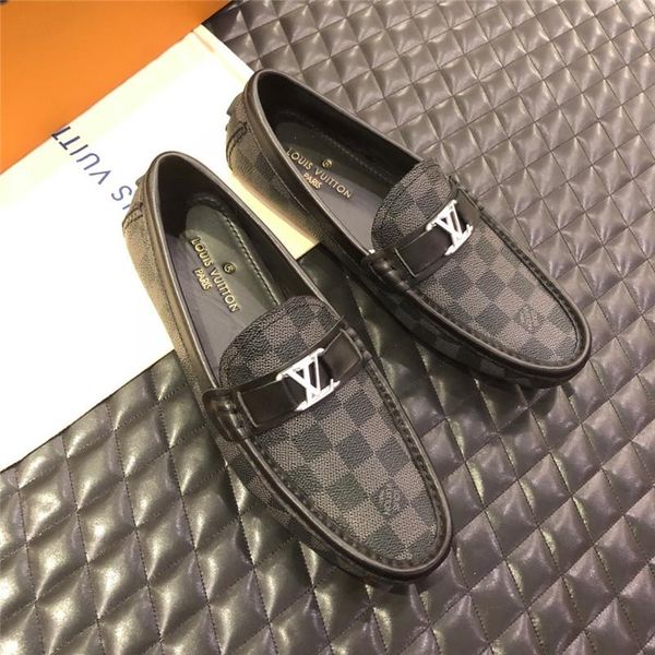 

2019 new luxury designer men business shoes genuine leather leisure business dual purpose shoes 2 colors wedding shoes, Black