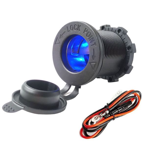 

car-styling 12v motorcycle car boat tractor accessory waterproof cigarette lighter power socket plug outlet