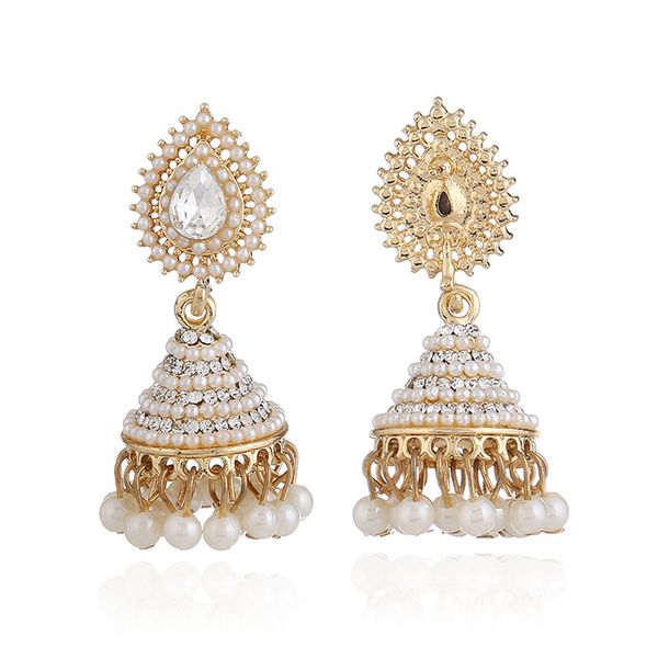 

wholesale- fashion earrings fashion personality water drop earrings new pearl pendant earrings, Golden