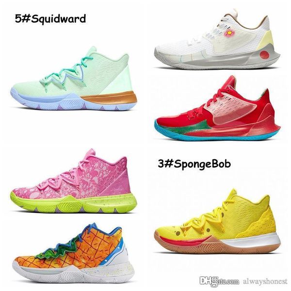 

2019 new arrival mens kyrie shoes tv pe basketball shoes 5 for 20th anniversary sponge x irving 5s v five luxury sports sneakers
