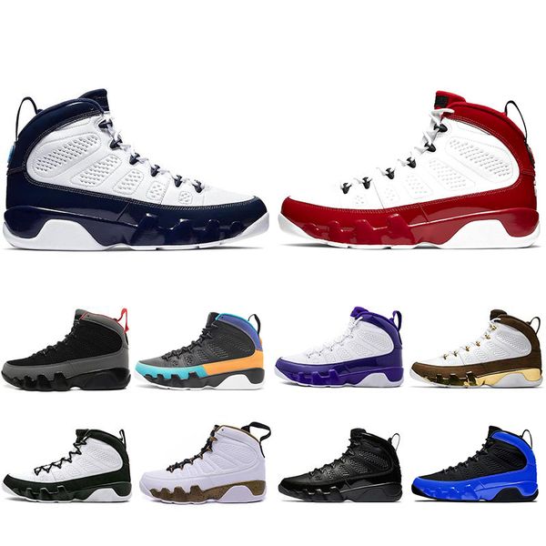 

sale gym red racer blue 9s mens basketball shoes dream it unc la bred space jam men sports sneakers us 7-13