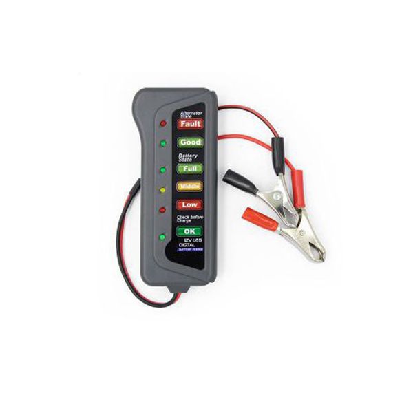 Mini 12V Auto Batterie -Tester Digitale Lichtmaschinen -Tester 6 LED -Leuchten Anzeigen automatischer Diagnosewerkzeug für Autos Motorräder