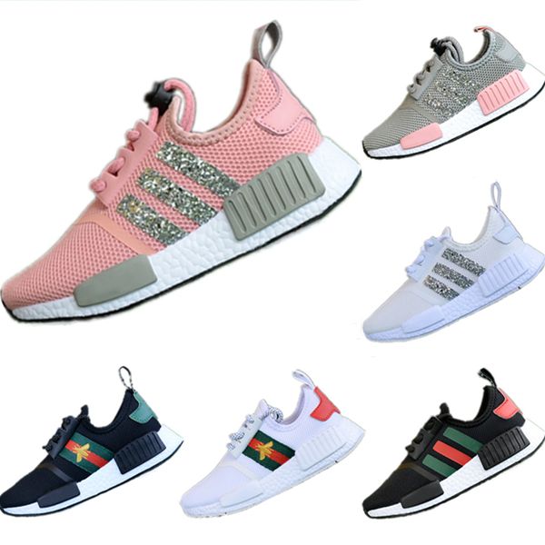 

2019 Cucci x R1 Сетка из блесток Дышащие кроссовки для детей Оригинальный консорциум R1 C