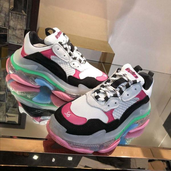 

with box sneaker casual shoes trainers fashion sports shoes leather boots sandals slippers vintage air for man woman 04bl3805, Black