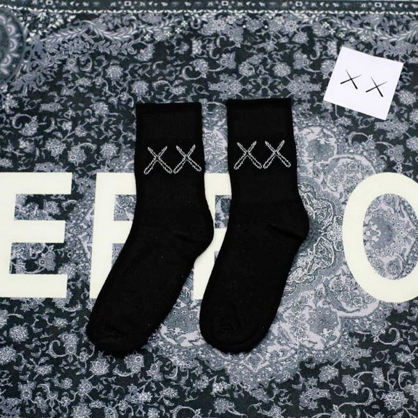 

kaws mens womens socks mens designer socks luxury ka fashion cartoon printed cotton ankle socks comfortable elite sock, Black