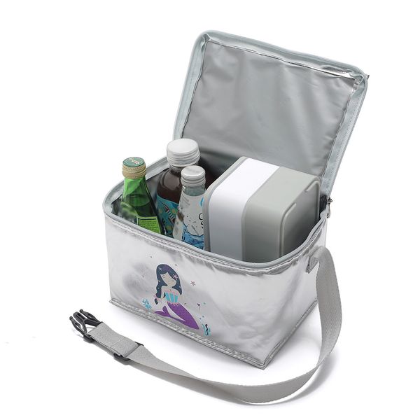 

camping outdoor handbag cooler lunchbox bag portable thermal insulated lunch bag lady carry picinic tote bolsa termica 6l