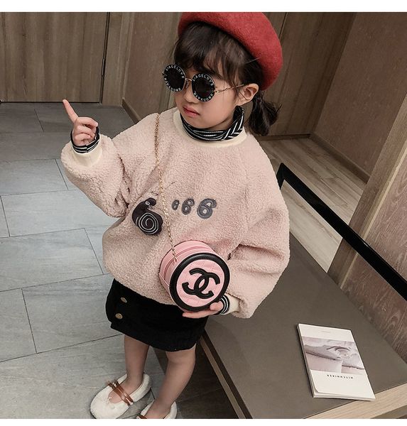 

Kids Handbags Baby Bags Lovely Letter Design Princess Purses Fashion Mini Pu Chain Inclined Shoulder Bags Childern Christmas Gifts Snack Bag