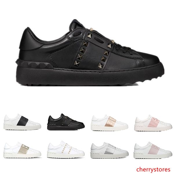

new designer shoes fashion luxury sneakers for men women white black red genuine leather casual shoe jogging walking with