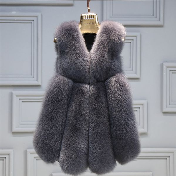 

real fur vest fashion autumnal winter natural fur female gilet plus size real vest for women, Black