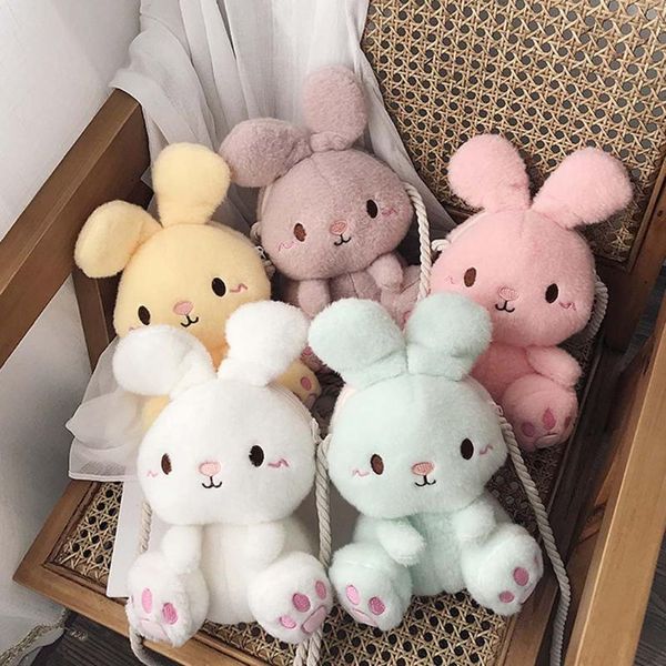 

women doll messenger bag creative girl cute funny pack crossbody bag winter 2020 new fur handbags plush purse