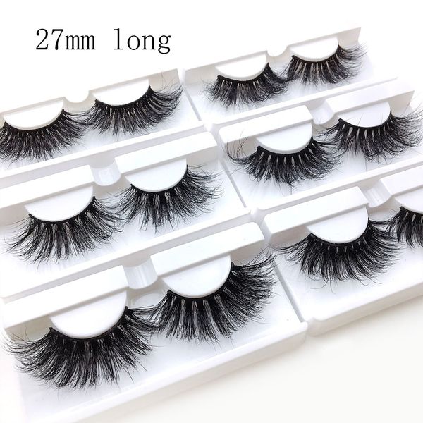 

100% mink eyelashes false eyelashes crisscross natural fake lashes length 27mm makeup 3d mink lashes extension eyelash beauty