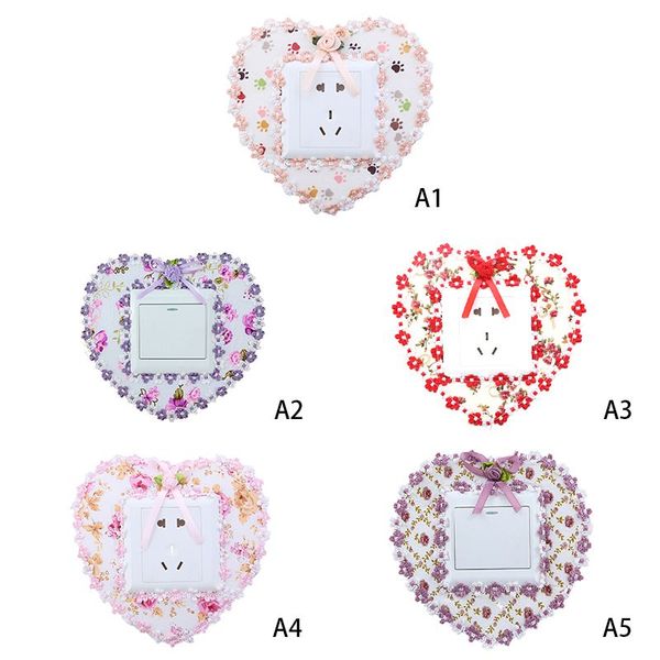 

floral light wall posters decor dust-proof decals mural room bedroom decoration switch love stickers cover