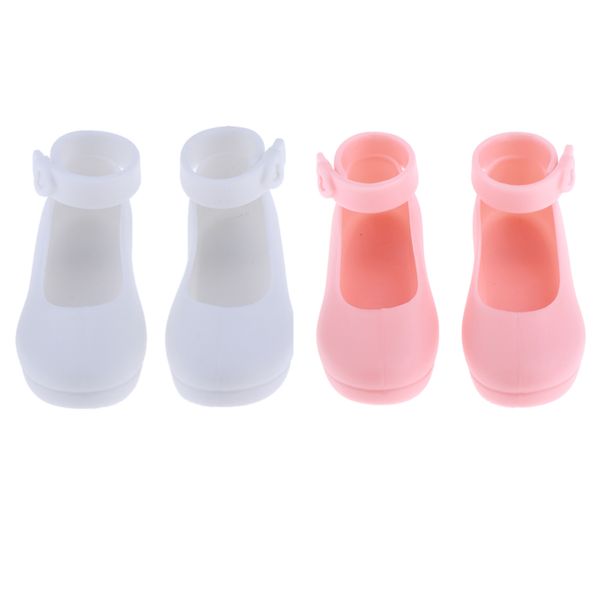 

1/4 bjd doll high heel shoes summer sandals for 45cn girl dolls white & pink