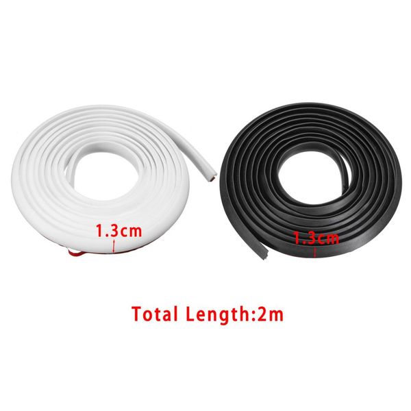 

2m slanted t-type car door gap rubber sealing strip sticker seal sound insulation weatherstrip edge sealant black white