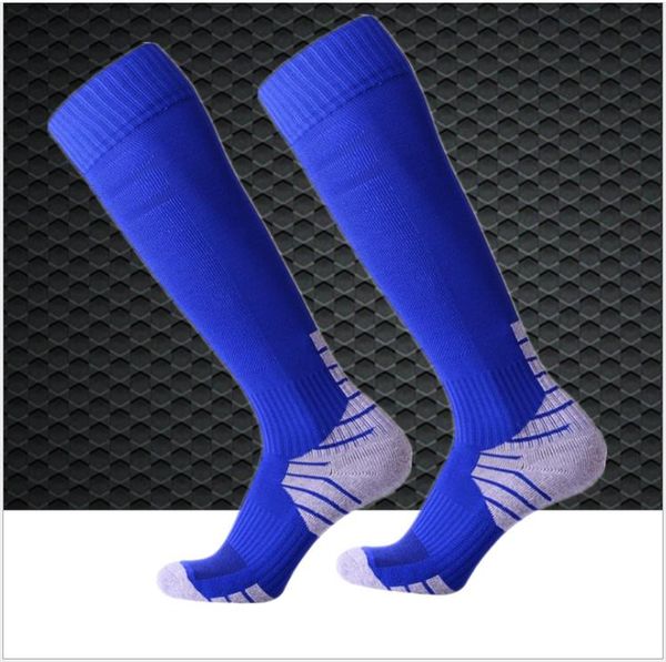 

football socks long tube male wear towel bottom sports socks football stockings, Black