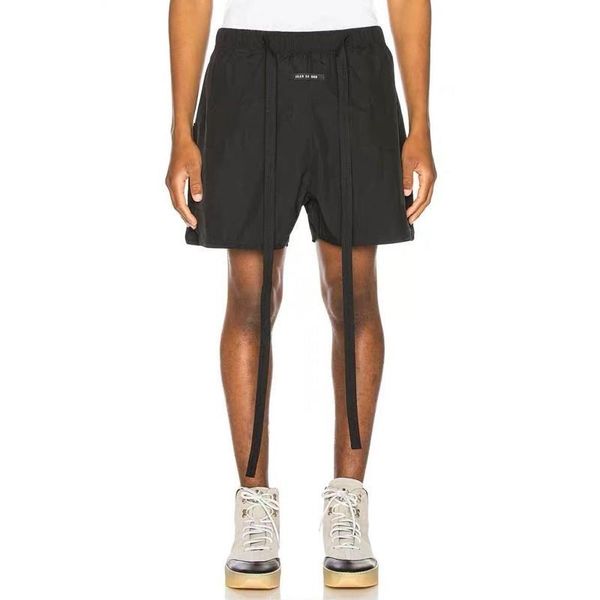 

fear of god 6th black drawstring shorts fog street skateboard fashion casual outdoor short loose pants summer beach shorts hflsdk056, White;black