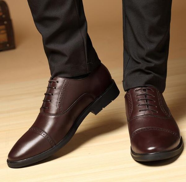 

big size 39-45 men dress shoes black italian mens derby shoes business lace up formal shoes for man