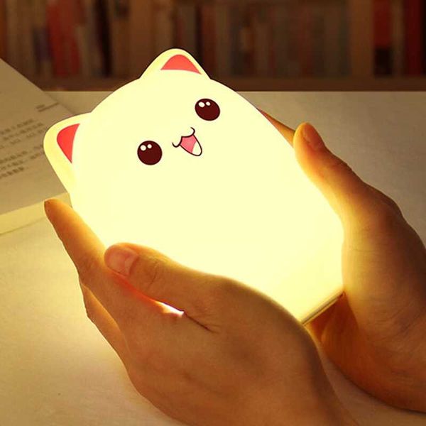 

mini bear night lights usb charging led touch bedside lamp colorful dormitory pat night lamp children's gift toy