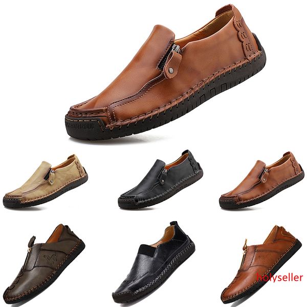 

мода мужчин на случайные кожаные ботинки эспадрильи тройной черный коричневый хаки дышащий на открытом воздухе бег трусцой ходьбе обувь main