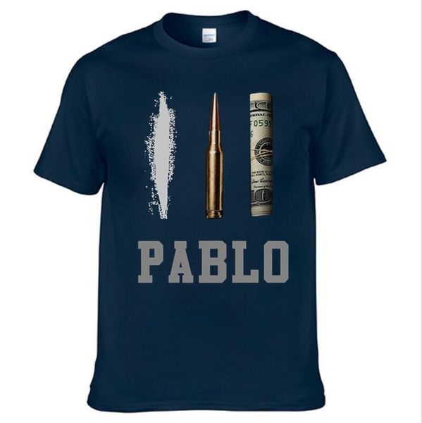 

summer new brand clothing t shirts men narcos pablo escobar t-shirt cotton hip hop o neck tees newest, White;black