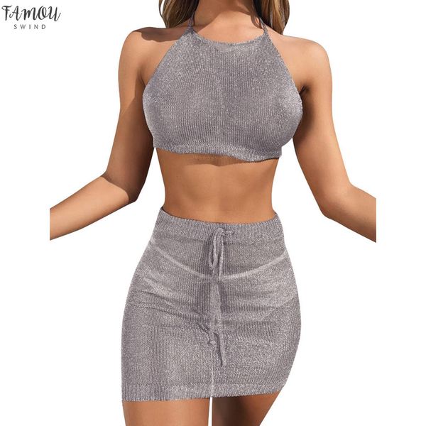 

2020 new summer women dress erotic club sheath hollow out sleeveless halter holiday party mini sundress 903256, Black;gray