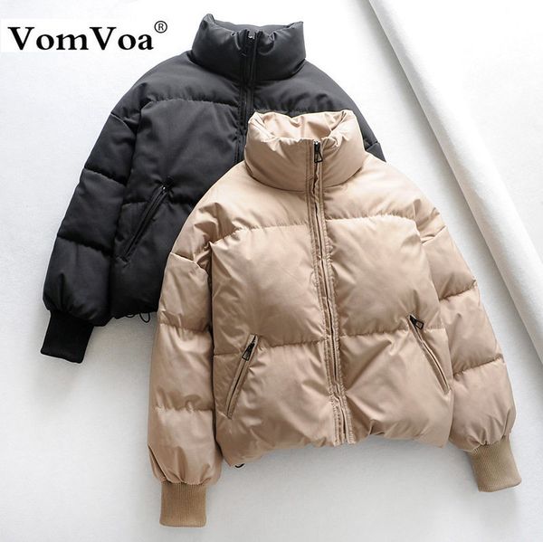 

vomvoa thick coat parker coat winter warm fashion female large size street clothing female, Black
