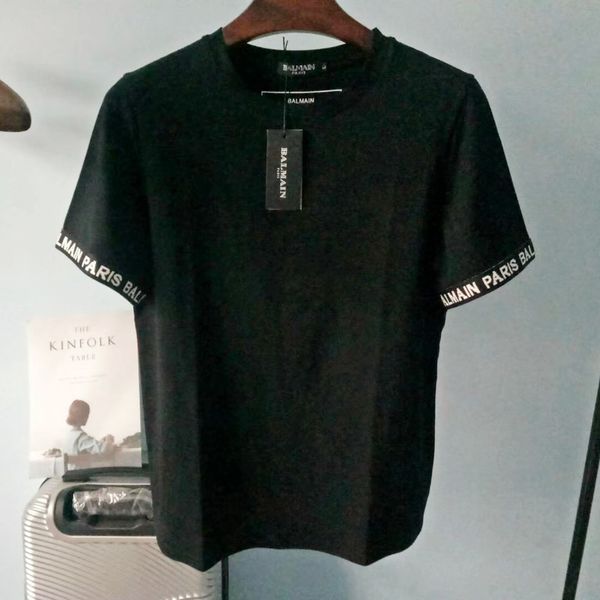 

20SS Balmain Mens Стилист футболки Мода черный Мужская мода рубашка с коротким рукавом Top Summer Тис Размер S-XXL
