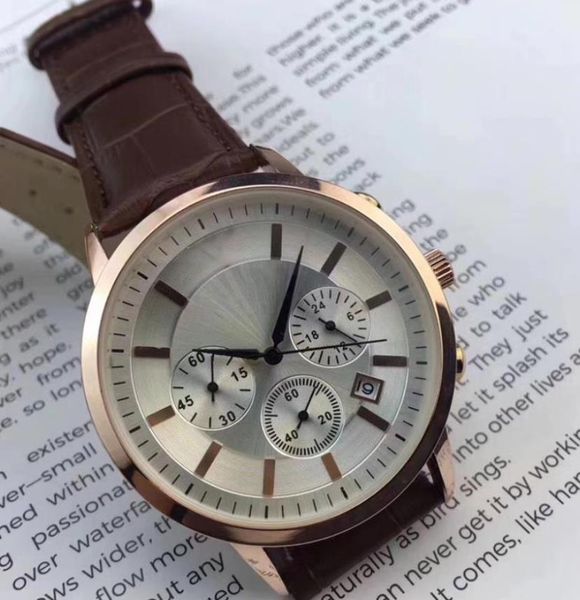 

fashion men's watches fashion casual quartz leather strap men's watch wholesale men's gift watches, Slivery;brown