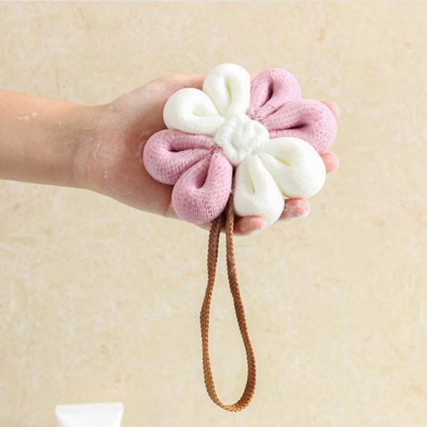 

flower shape bath brushes shower bath rub sponge twiddle bathed clean brush exfoliating quick drying foam scrubber