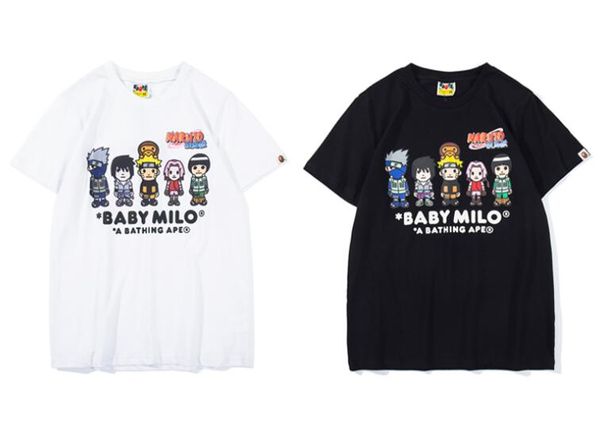 

Модельер футболка обезьяна большой рот обезьяна х Наруто совместное имя футболка Футболка классический хип-хоп свободные толстовка марка одежды рубашка