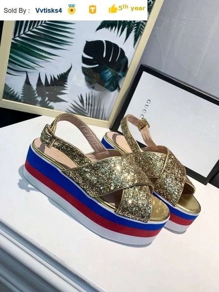 Liujingang6 Roman Sandals Waterproof Platform Fish Mouth