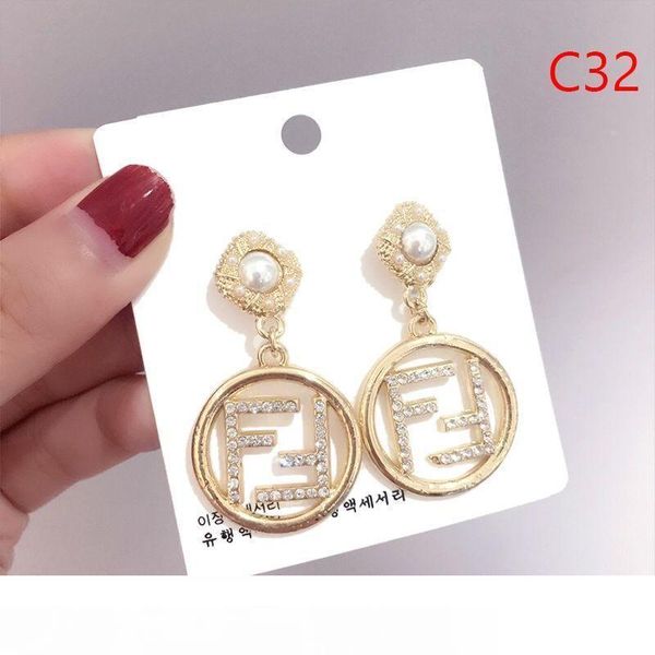 

new classic stud earrings pearl fashion ear stud earring gold silver jewelry accessories gift for wom, Golden;silver