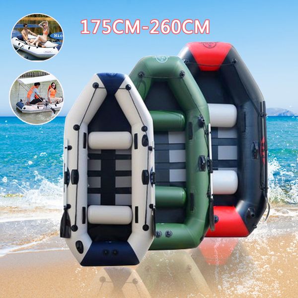 

175-260cm 1-5 persons inflatables boat 0.8mm pvc material inflatable laminated wear-resistant fishing boat with oars pump