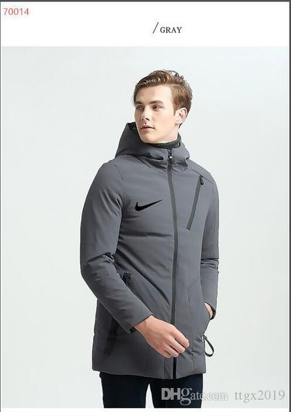 

2019nkie dhl hipping brand men's parka down jacket parka winter warm thick down coats hooded fur collar downjackets, Black