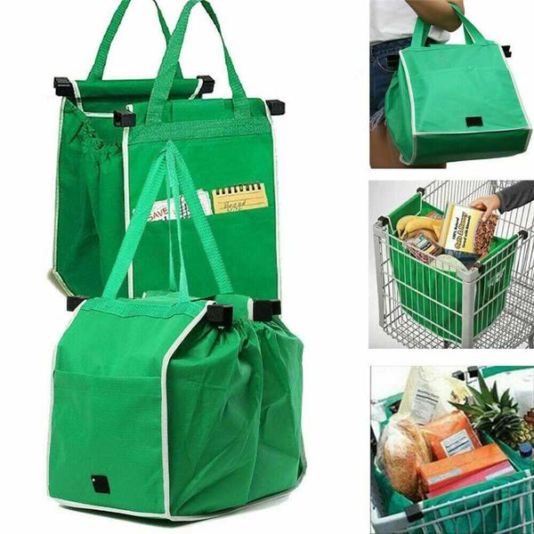 

storage bags magic shopping bag foldable eco-friendly reusable large trolley supermarket tote capacity fashion